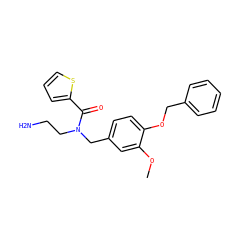 COc1cc(CN(CCN)C(=O)c2cccs2)ccc1OCc1ccccc1 ZINC000038225225