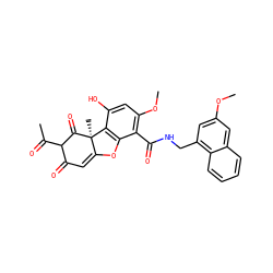 COc1cc(CNC(=O)c2c(OC)cc(O)c3c2OC2=CC(=O)C(C(C)=O)C(=O)[C@]23C)c2ccccc2c1 ZINC000082156811