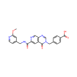 COc1cc(CNC(=O)c2cc3c(=O)n(Cc4ccc(C(=O)O)cc4)cnc3cn2)ccn1 ZINC000029132922