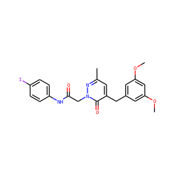 COc1cc(Cc2cc(C)nn(CC(=O)Nc3ccc(I)cc3)c2=O)cc(OC)c1 ZINC000096271784
