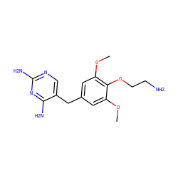 COc1cc(Cc2cnc(N)nc2N)cc(OC)c1OCCN ZINC000028019914