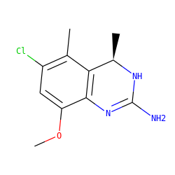 COc1cc(Cl)c(C)c2c1N=C(N)N[C@@H]2C ZINC000029131423