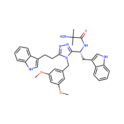 COc1cc(Cn2c(CCc3c[nH]c4ccccc34)nnc2[C@@H](Cc2c[nH]c3ccccc23)NC(=O)C(C)(C)N)cc(OC)c1 ZINC000036349239