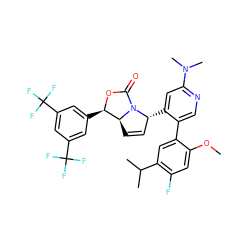 COc1cc(F)c(C(C)C)cc1-c1cnc(N(C)C)cc1[C@@H]1C=C[C@H]2[C@@H](c3cc(C(F)(F)F)cc(C(F)(F)F)c3)OC(=O)N12 ZINC000169709074