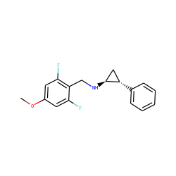 COc1cc(F)c(CN[C@H]2C[C@@H]2c2ccccc2)c(F)c1 ZINC000113366500