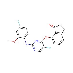 COc1cc(F)ccc1Nc1ncc(F)c(Oc2cccc3c2C(=O)CC3)n1 ZINC000146010287