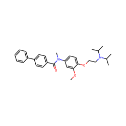 COc1cc(N(C)C(=O)c2ccc(-c3ccccc3)cc2)ccc1OCCN(C(C)C)C(C)C ZINC000034310498