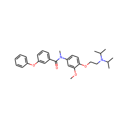 COc1cc(N(C)C(=O)c2cccc(Oc3ccccc3)c2)ccc1OCCN(C(C)C)C(C)C ZINC000038454261