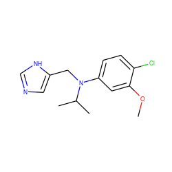 COc1cc(N(Cc2cnc[nH]2)C(C)C)ccc1Cl ZINC000096177533
