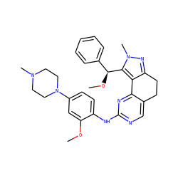 COc1cc(N2CCN(C)CC2)ccc1Nc1ncc2c(n1)-c1c(nn(C)c1[C@@H](OC)c1ccccc1)CC2 ZINC000169702170