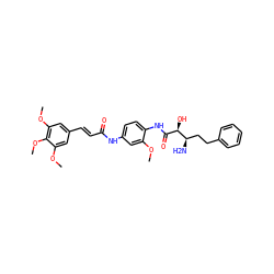 COc1cc(NC(=O)/C=C/c2cc(OC)c(OC)c(OC)c2)ccc1NC(=O)[C@@H](O)[C@H](N)CCc1ccccc1 ZINC000026951000