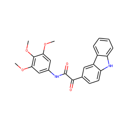 COc1cc(NC(=O)C(=O)c2ccc3[nH]c4ccccc4c3c2)cc(OC)c1OC ZINC001772638790