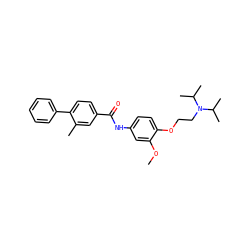 COc1cc(NC(=O)c2ccc(-c3ccccc3)c(C)c2)ccc1OCCN(C(C)C)C(C)C ZINC000040763082