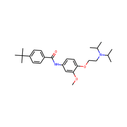 COc1cc(NC(=O)c2ccc(C(C)(C)C)cc2)ccc1OCCN(C(C)C)C(C)C ZINC000040764337