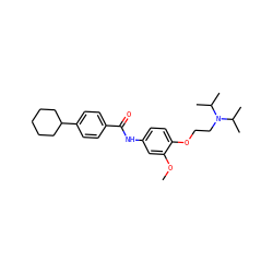 COc1cc(NC(=O)c2ccc(C3CCCCC3)cc2)ccc1OCCN(C(C)C)C(C)C ZINC000040566856