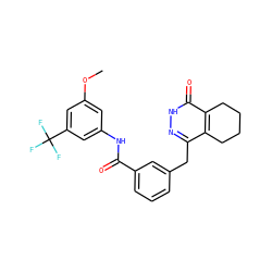 COc1cc(NC(=O)c2cccc(Cc3n[nH]c(=O)c4c3CCCC4)c2)cc(C(F)(F)F)c1 ZINC000167299880
