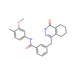 COc1cc(NC(=O)c2cccc(Cc3n[nH]c(=O)c4c3CCCC4)c2)ccc1C ZINC000167532300