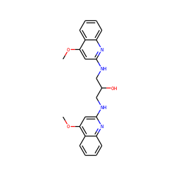 COc1cc(NCC(O)CNc2cc(OC)c3ccccc3n2)nc2ccccc12 ZINC000045196074