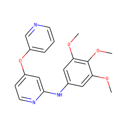 COc1cc(Nc2cc(Oc3cccnc3)ccn2)cc(OC)c1OC ZINC000045287128