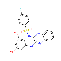 COc1cc(Nc2nc3ccccc3nc2NS(=O)(=O)c2ccc(F)cc2)cc(OC)c1 ZINC000002361761