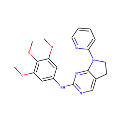COc1cc(Nc2ncc3c(n2)N(c2ccccn2)CC3)cc(OC)c1OC ZINC000036348584