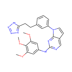 COc1cc(Nc2ncc3ccn(-c4cccc(CCc5nnn[nH]5)c4)c3n2)cc(OC)c1OC ZINC000036348818