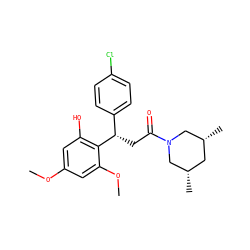 COc1cc(O)c([C@@H](CC(=O)N2C[C@@H](C)C[C@@H](C)C2)c2ccc(Cl)cc2)c(OC)c1 ZINC000095583905