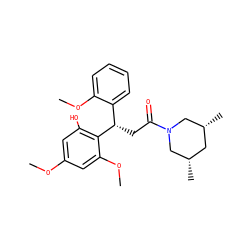 COc1cc(O)c([C@@H](CC(=O)N2C[C@@H](C)C[C@@H](C)C2)c2ccccc2OC)c(OC)c1 ZINC000095597120