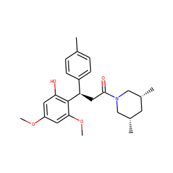 COc1cc(O)c([C@H](CC(=O)N2C[C@@H](C)C[C@@H](C)C2)c2ccc(C)cc2)c(OC)c1 ZINC000095582276
