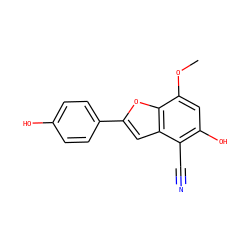 COc1cc(O)c(C#N)c2cc(-c3ccc(O)cc3)oc12 ZINC000028391638