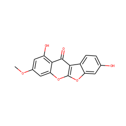 COc1cc(O)c2c(=O)c3c(oc2c1)oc1cc(O)ccc13 ZINC000003816095