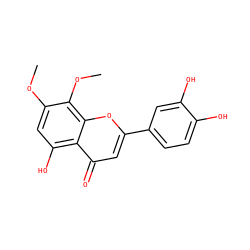 COc1cc(O)c2c(=O)cc(-c3ccc(O)c(O)c3)oc2c1OC ZINC000026384916