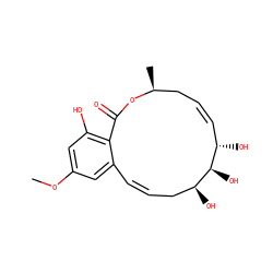 COc1cc(O)c2c(c1)/C=C/C[C@H](O)[C@H](O)[C@@H](O)/C=C/C[C@H](C)OC2=O ZINC000049089479