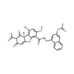 COc1cc(O)c2c(c1C(=O)NCc1cc(OC(C)=O)cc3ccccc13)OC1=CC(=O)C(C(C)=O)C(=O)[C@]12C ZINC000073197723