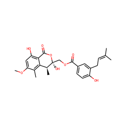 COc1cc(O)c2c(c1C)[C@H](C)[C@](O)(COC(=O)c1ccc(O)c(CC=C(C)C)c1)OC2=O ZINC000103281093