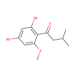 COc1cc(O)cc(O)c1C(=O)CC(C)C ZINC000238751202