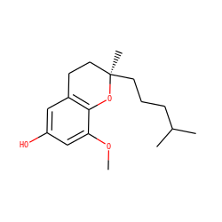 COc1cc(O)cc2c1O[C@](C)(CCCC(C)C)CC2 ZINC000220759208