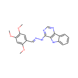 COc1cc(OC)c(OC)cc1/C=N/Nc1ncnc2c1[nH]c1ccccc12 ZINC000101705286