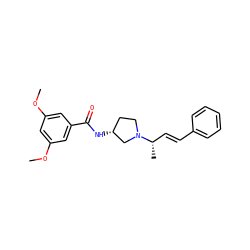 COc1cc(OC)cc(C(=O)N[C@@H]2CCN([C@@H](C)/C=C/c3ccccc3)C2)c1 ZINC000036351818