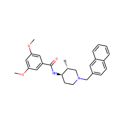 COc1cc(OC)cc(C(=O)N[C@@H]2CCN(Cc3ccc4ccccc4c3)C[C@H]2C)c1 ZINC000036351871