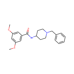 COc1cc(OC)cc(C(=O)NC2CCN(Cc3ccccc3)CC2)c1 ZINC000016603986