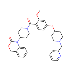 COc1cc(OC2CCN(Cc3ccccn3)CC2)ccc1C(=O)N1CCC(N2C(=O)OCc3ccccc32)CC1 ZINC000026263038