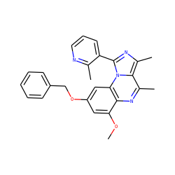 COc1cc(OCc2ccccc2)cc2c1nc(C)c1c(C)nc(-c3cccnc3C)n12 ZINC000073195561