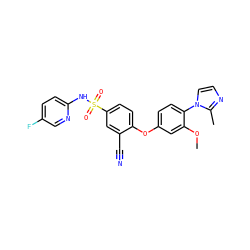 COc1cc(Oc2ccc(S(=O)(=O)Nc3ccc(F)cn3)cc2C#N)ccc1-n1ccnc1C ZINC000095585828