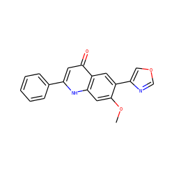 COc1cc2[nH]c(-c3ccccc3)cc(=O)c2cc1-c1cocn1 ZINC000012354240
