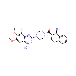 COc1cc2c(N)nc(N3CCN(C(=O)[C@@H]4CCc5ccccc5[C@@H]4N)CC3)nc2c(F)c1OC ZINC000210886323