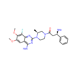 COc1cc2c(N)nc(N3CCN(C(=O)C[C@@H](N)c4ccccc4)C[C@@H]3C)nc2c(F)c1OC ZINC001772602054