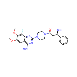 COc1cc2c(N)nc(N3CCN(C(=O)C[C@@H](N)c4ccccc4)CC3)nc2c(F)c1OC ZINC000210833492
