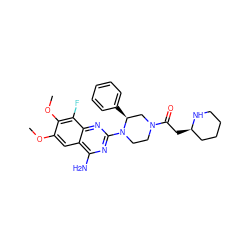 COc1cc2c(N)nc(N3CCN(C(=O)C[C@@H]4CCCCN4)C[C@@H]3c3ccccc3)nc2c(F)c1OC ZINC001772636566