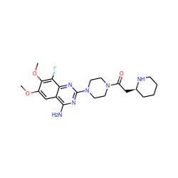 COc1cc2c(N)nc(N3CCN(C(=O)C[C@@H]4CCCCN4)CC3)nc2c(F)c1OC ZINC000210815469